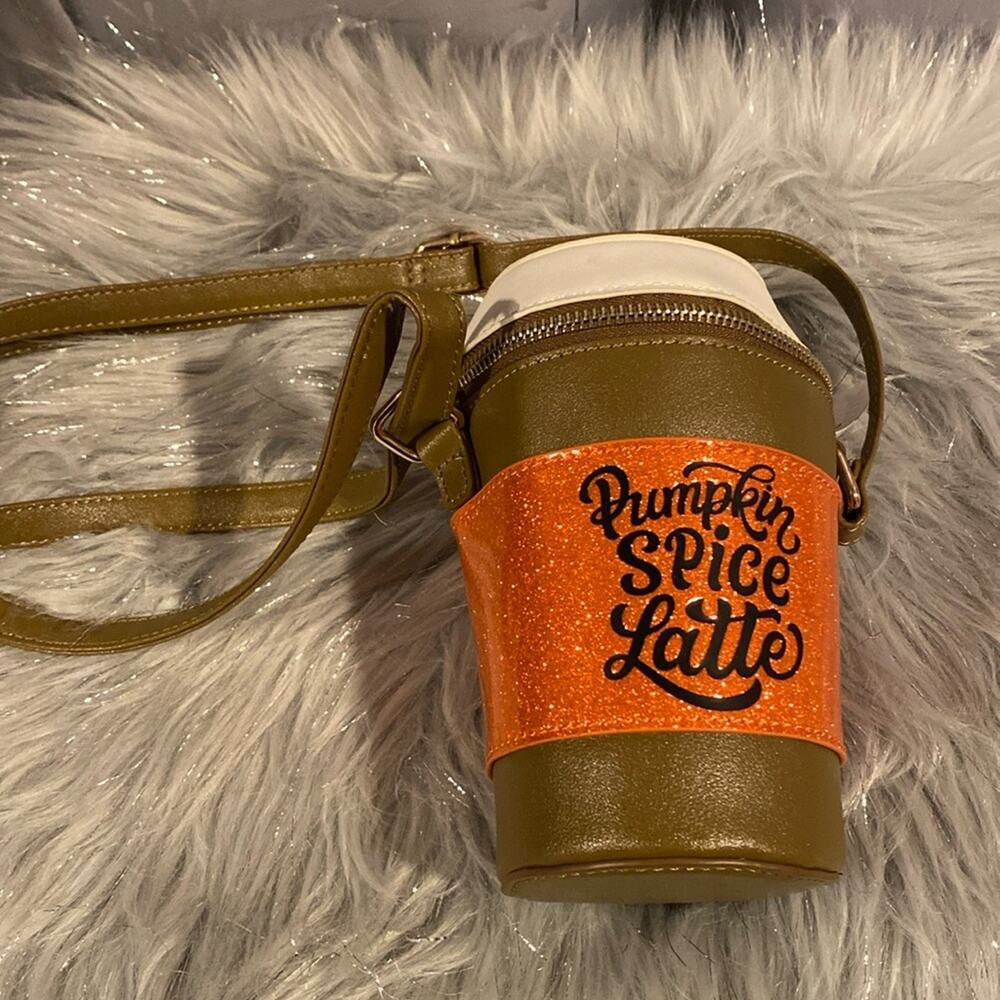 BNWT MAD ENGINE Original Pumpkin Spice Latte Halloween Fall Crossbody Bag